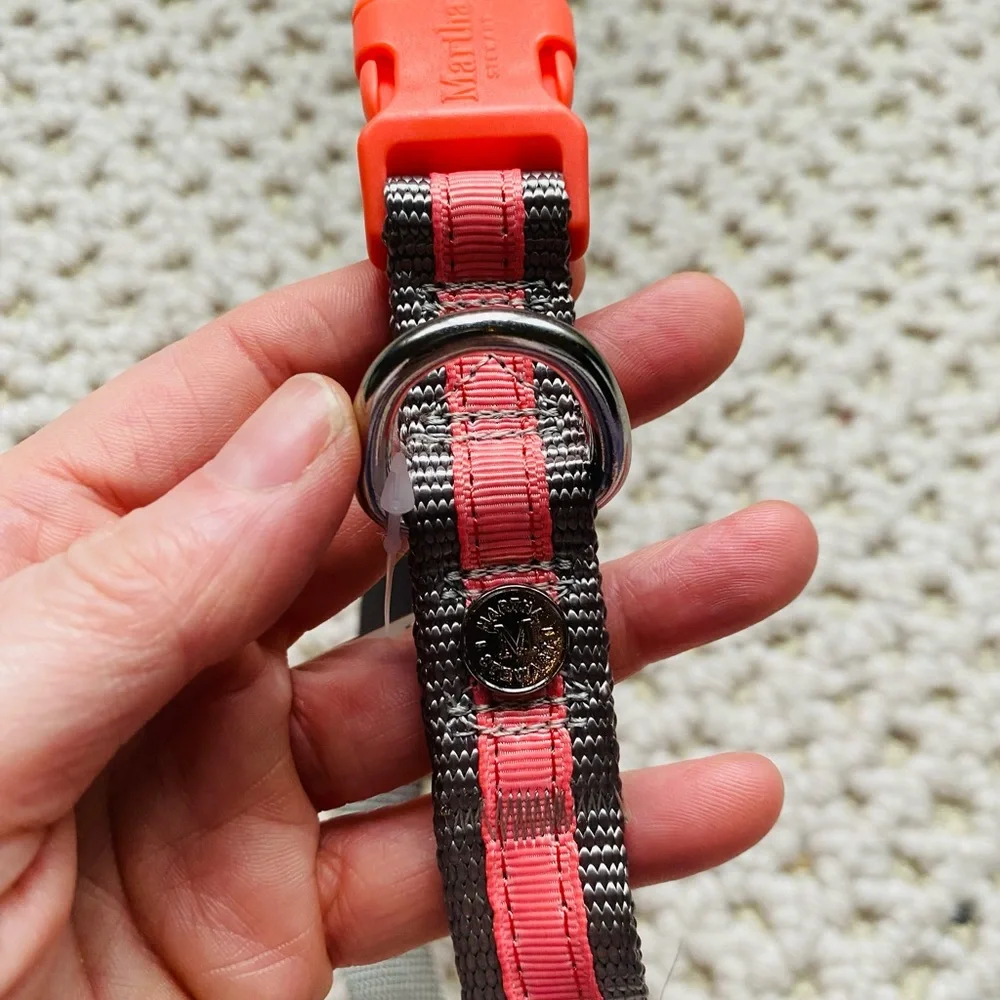 NWT Martha Stewart Adjustable Nylon Dog Collar Size 16 (neck 14-20 inches)